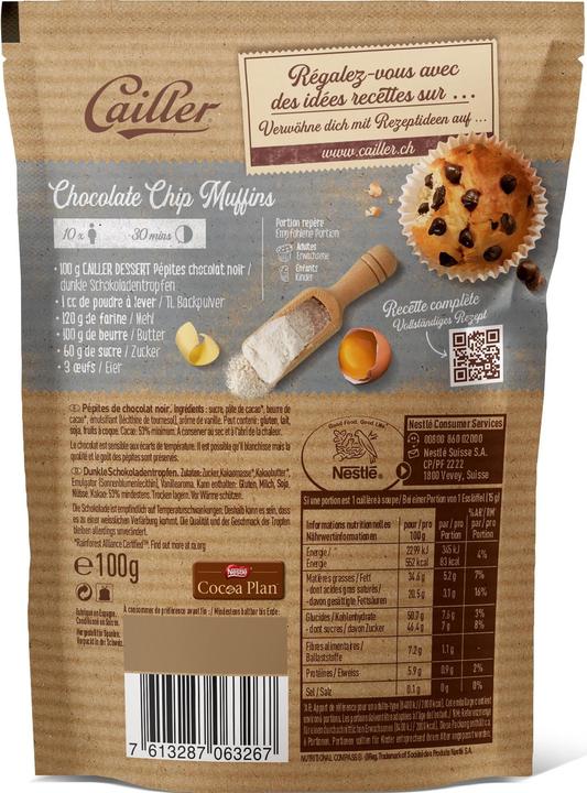 Produktbild Cailler Dessert Dunkle Schokoladentropfen (100 g)