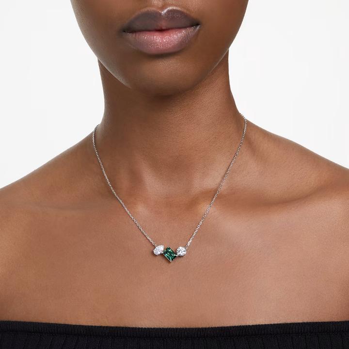 Produktbild Swarovski Mesmera Halskette Verschiedene Schliffe Grün (Swarovski Metall, 38 - 45 cm)
