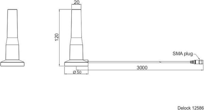 Produktbild Delock LTE Antenne (Lora)