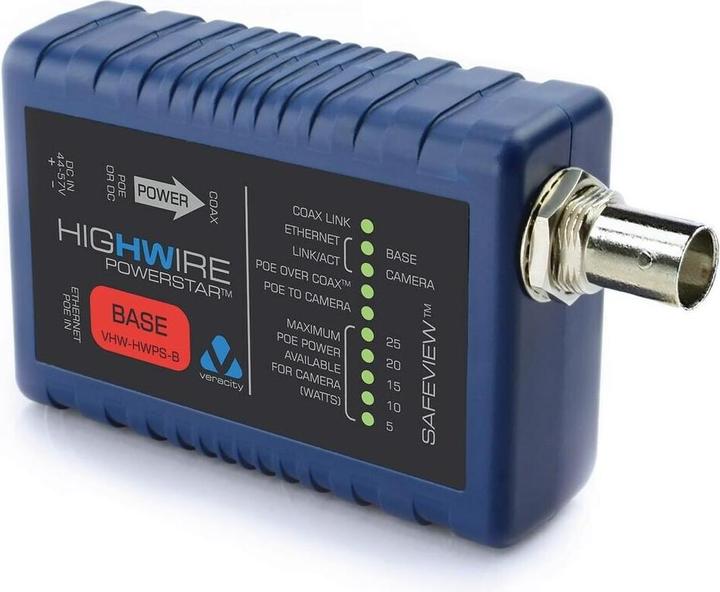 Veracity VHW-HWPS-B Network Media Converter Built-in (802.3af (PoE), 802.3at (PoE+), 25 W)