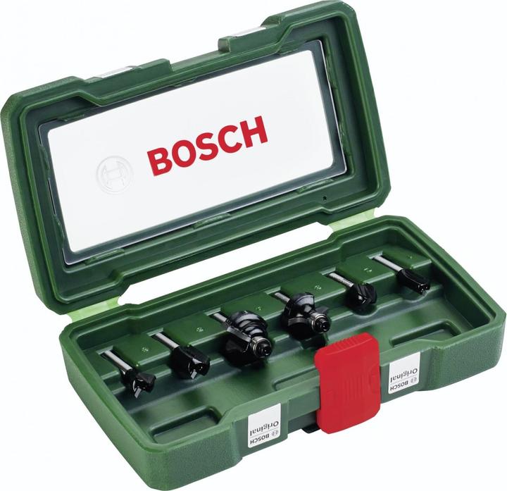 Bosch Zubehör HM-Fräser-Set mit 6 mm Schaft, 6-teilig
