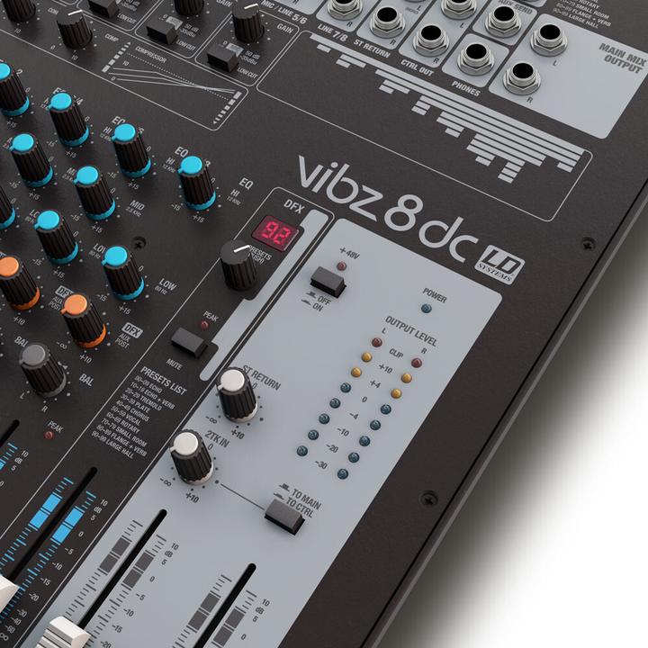 Produktbild LD Systems VIBZ 8 DC 8-Kanal Mischpult (Studio- und Livemixer)