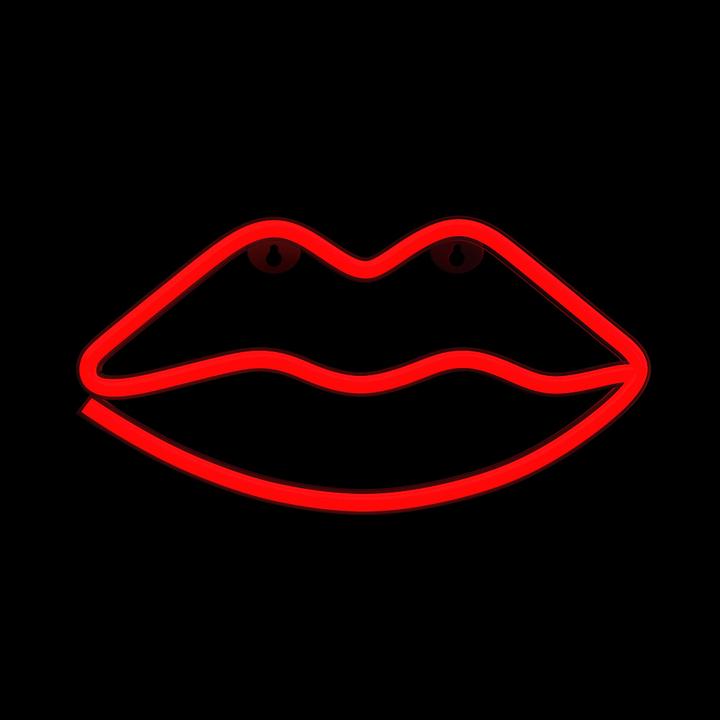 Produktbild Forever Light Neon LED Licht LIPS rot Fledermaus + USB FLNEO8 (2 cm)