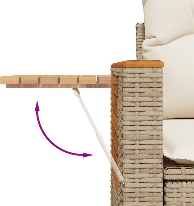 Actual product image VidaXL Garden furniture Sofa set Garden set 8-piece garden seating group Beige