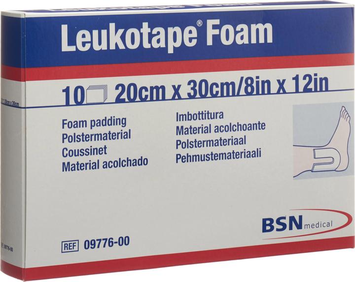 Immagine prodotto BSN Leukotape® Foam 30 x 20 x 0,4 10 pezzi bianco (0.30 m)