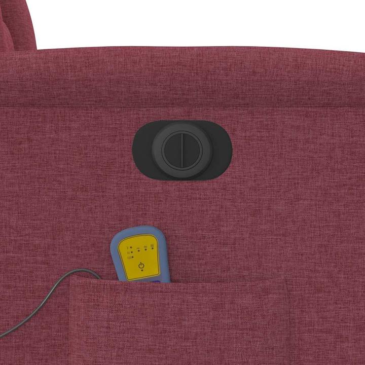 Actual product image VidaXL Massage chair electric wine red fabric