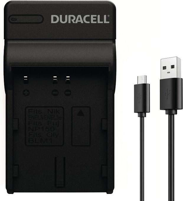 Image du produit Duracell Chargeur avec câble USB pour DRNEL3/EN-EL3/EN-EL3a (Chargeur de batterie d'appareil photo)