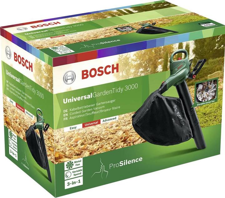 Produktbild Bosch Home & Garden UniversalGardenTidy 3000 (Netzbetrieb, Laubsauger, Laubsauger-& bläser, Laubbläser)
