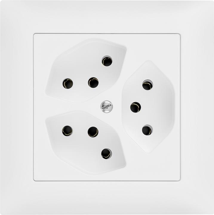 Immagine prodotto Steffen Presa ad incasso 3xT13 parallelo bianco