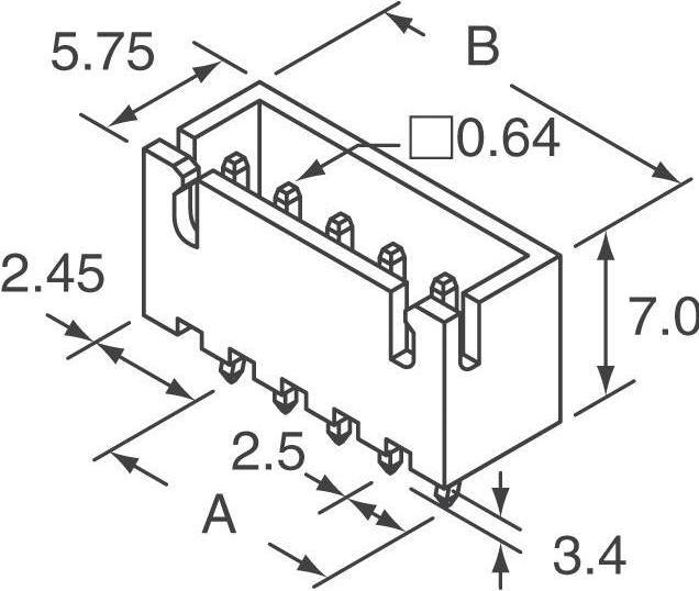 Produktbild OEM JST Pin Header 2.5mm 5Pol