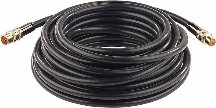 Produktbild Auvisio Premium-HDTV-Antennenkabel, Koaxial-Stecker, 10 m, schwarz, 105 dB (105 dB, Antennenkabel)