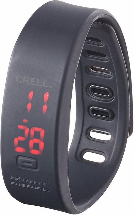 Produktbild Crell Digitale Sport-Uhr mit LED-Display und Silikon-Armband (Digitaluhr)