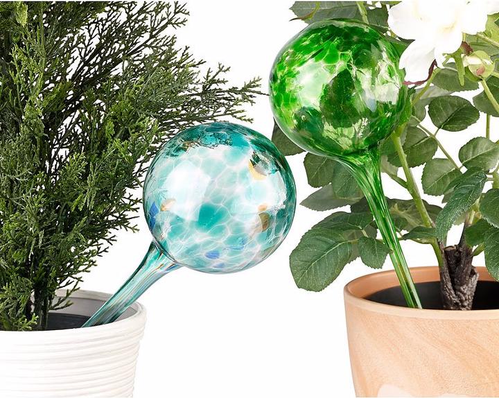 Produktbild Royal Gardineer 2er -Set Giessfrei-Bewässerungs-Kugeln aus Glas (Bewässerungskugeln)