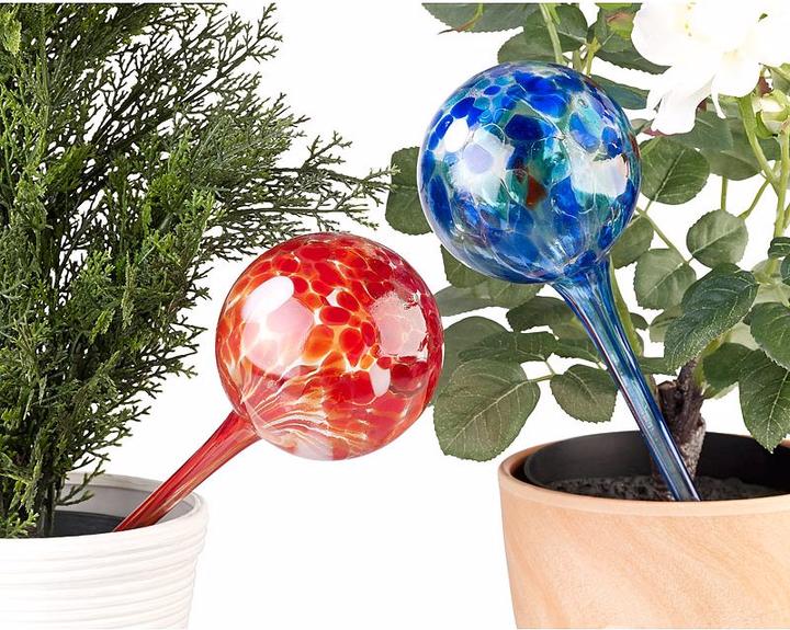 Produktbild Royal Gardineer 2er -Set Giessfrei-Bewässerungs-Kugeln aus Glas (Bewässerungskugeln)