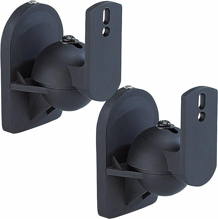 Produktbild Auvisio Kompakt-Halterung für Satelliten-Lautsprecher im 2er-Pack (Wandmontage, Drehbar, Neigbar)