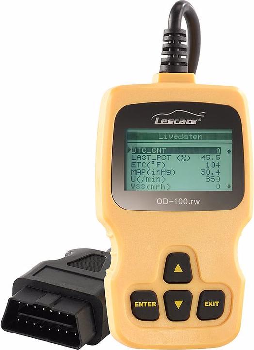 Lescars OBD2-Diagnosegerät OD-100.rw zum Auslesen von Kfz-Fehlercodes
