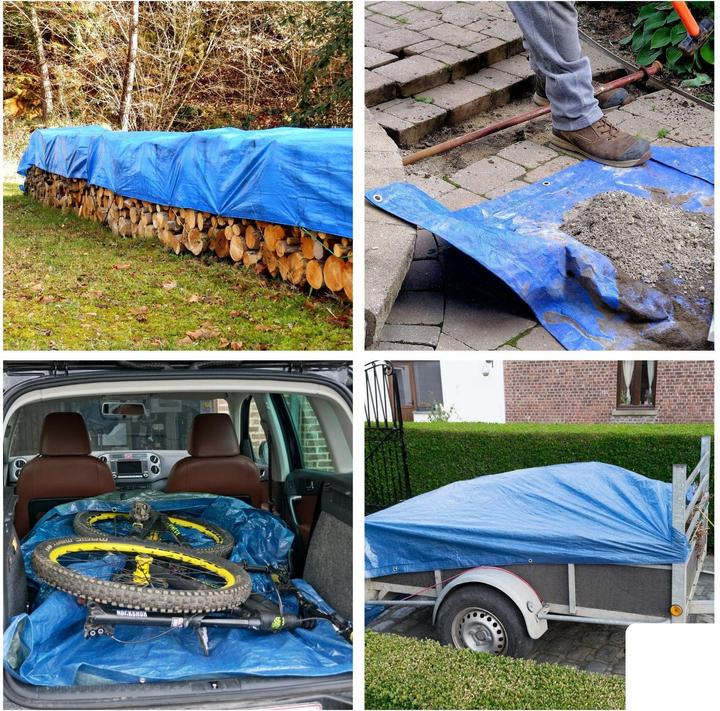 Immagine prodotto Perel Telone - Blu/Kaki - Forte (5 x 8 m)