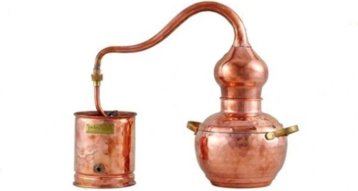 Produktbild Ich-zapfe Destille Komplettset - Destille alembic premium 2 Liter Kupfer mit Sieb und Barlöffel