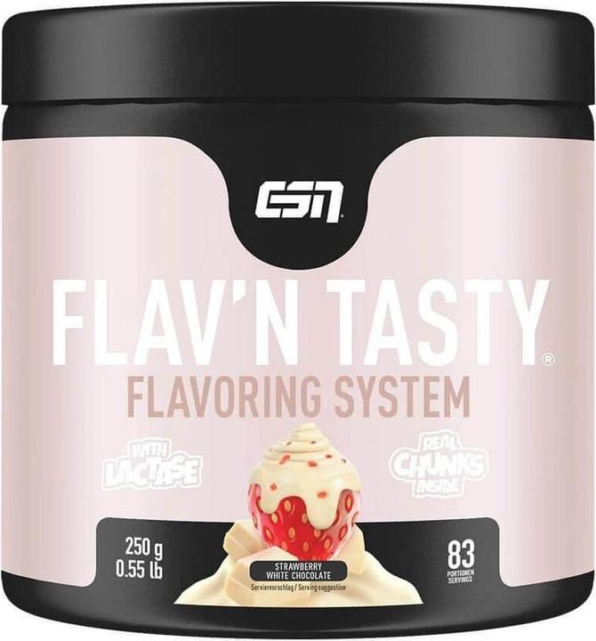 Produktbild ESN Flavn Tasty (Weisse Schokolade, Erdbeere, 1 Stk., 250 g)