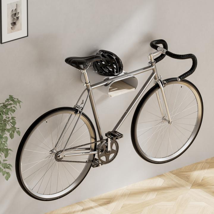 Actual product image Wiltec Bicycle wall mount white 39.8x16.7x32.6-42.6cm 25kg Bicycle mount