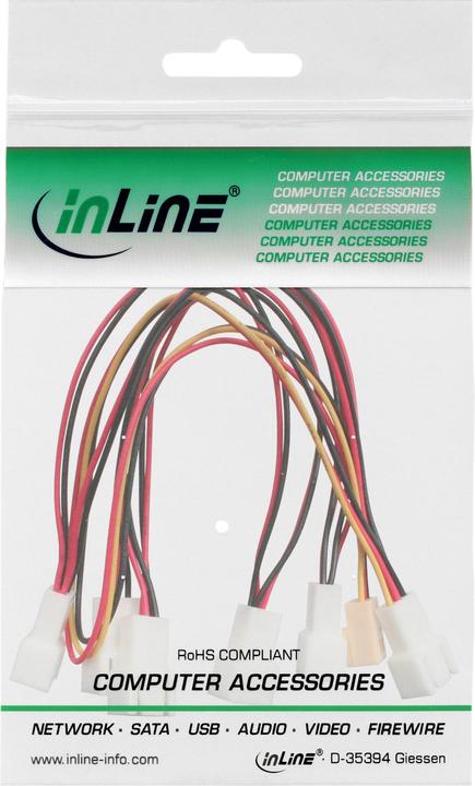 Image du produit InLine Câble de l'adaptateur de ventilateur à 3 broches