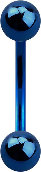Image du produit Star Piercing Micro banane bleu foncé avec deux boules (sans laiton, Titane G23)