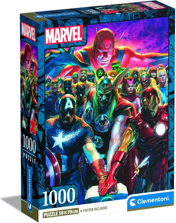 Immagine prodotto Clementoni - Marvel The Avengers Avengers-1000 pezzi, poster incluso, puzzle dei supereroi (1000 pezzi)