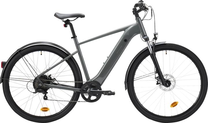 Rockrider E-Bike SUV Trekking 28 Zoll E-ACTV 100 hoher Einstieg anthrazitgrau (48 cm)