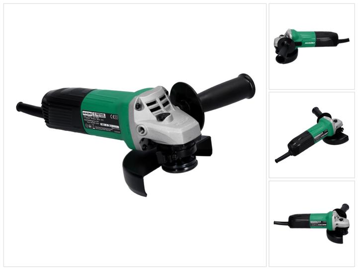 1x coperchio di protezione, 1x chiave frontale, 1x maniglia supplementare, 1x disco di serraggio, 1x dado di serraggio, 1x Smerigliatrice angolare Hikoki G 13 STA