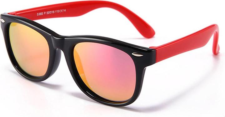 Techsuit - Sunglasses Polarised (D802) - for Kids Between 3-6 Years, UV Protection - Black / Pink