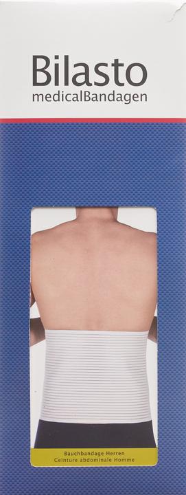 Produktbild Bilasto Uno Bauchbandage Herren XL weiss mit Micro-Klettverschluss (XL)