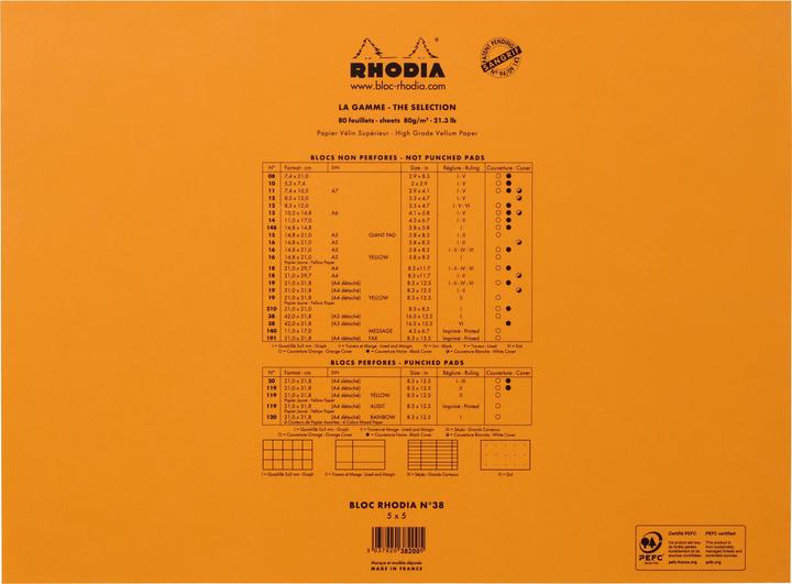 Produktbild Rhodia Blöcke geheftet 80g Basics (A3+, Kariert, Weicher Einband)