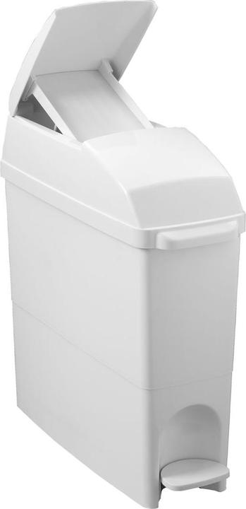 Produktbild Orgavente Treteimer BASICA Mülleimer weiss 18 L eckiger Mülleimer aus Kunststoff (18 l)