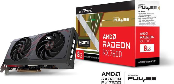 Immagine prodotto Sapphire IMPULSO AMD RADEON RX 7600 (8 GB)