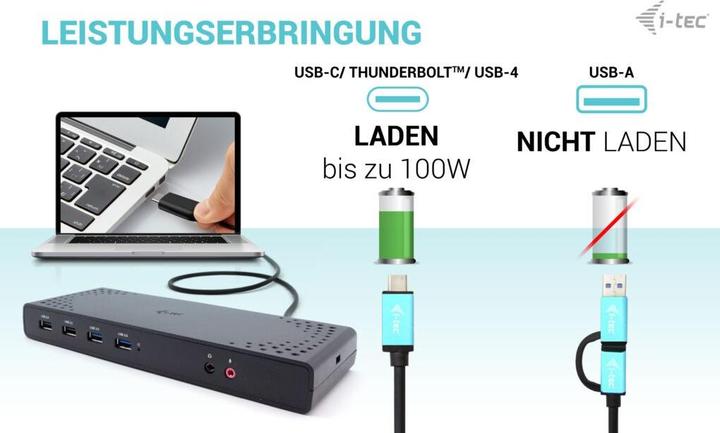 Actual product image i-tec USB 3.0 / USB-C / Thunderbolt Dual Display Docking Station + Power Delivery 100W (USB-C, 12 Ports)