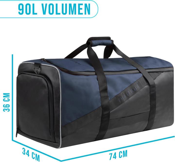 Immagine prodotto Normani Borsa sportiva con funzione di zaino da 90 l con cintura per i fianchi - 9279 (90 l)