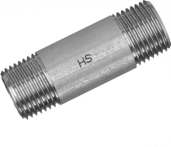 Hermann schmidt HS Stainless steel pipe double nipple 23 conical thread, 1/2x150mm (Double nipple)