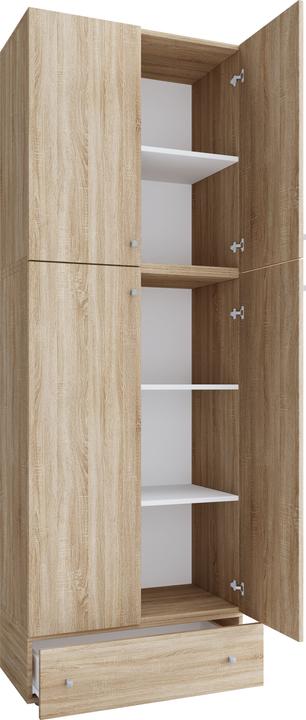 Produktbild VCM Büroschrank Aktenschrank Lona 5-fach Schublade Drehtüren (70 x 39 x 200 cm)