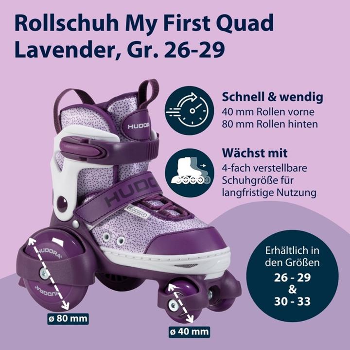 Actual product image Hudora HDO Roller Skates My First Quad 26-29 vt 22061 (28)