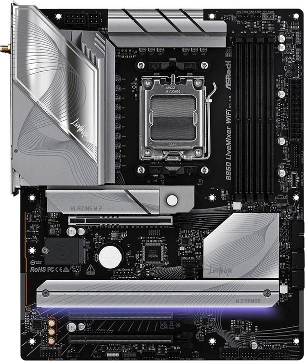 Productafbeelding AsRock B850 LiveMixer WiFi (AM5, AMD B850, ATX)