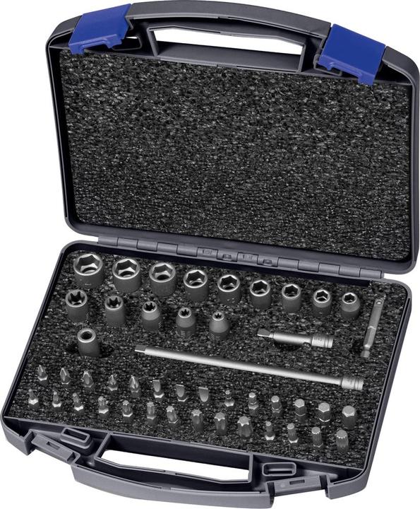 Produktbild ASW Kraftstecknusssatz 700 KS 46 OL 46-teilig 1/4 ″ 6-KT./E/Schlitz/PH/PZD/i6-KT./T/XZN (14 mm)