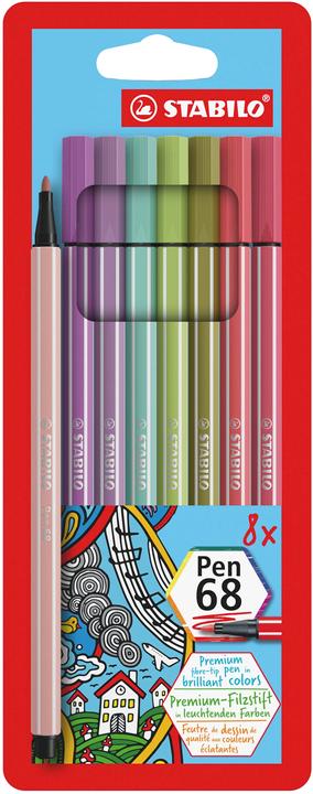 Actual product image STABILO Pen 68 (8 colours, 8 x)