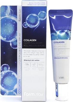 Image du produit Farm Stay Farmstay - Collagen Water Full Moist Rolling Eye Serum Sérum de collagène sous les yeux de la fin (Roll-on, 25 ml, Jour + nuit)