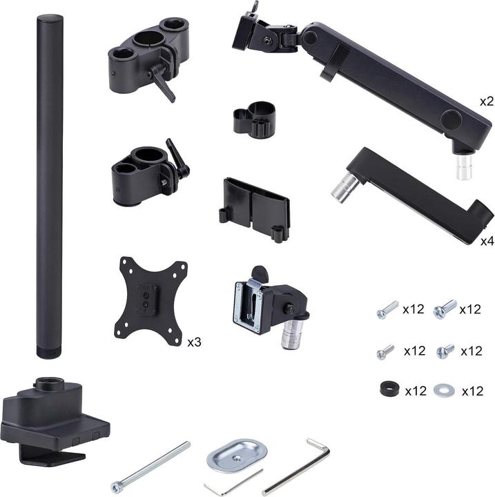 Actual product image StarTech Triple Monitor Desk Mount (Table, 27")