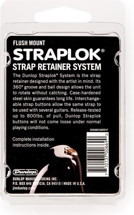 Produktbild Dunlop Jim Straplock Flush Set - Nickel