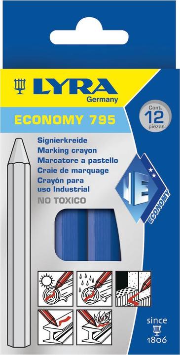 Actual product image Fortis Marking chalk, blue (Blue, 12 x)