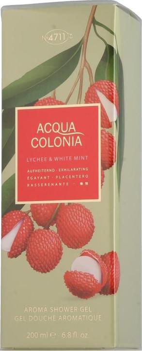 Actual product image Acqua Colonia 4711 Acqua Colonia Lychee & White Mint Aroma Shower Gel (200 ml)