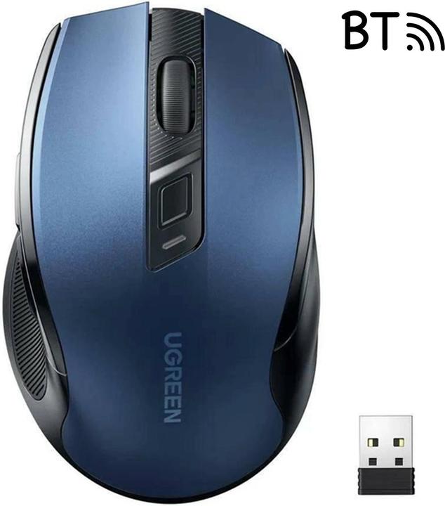 Ugreen Bezprzewodowa mysz MU006 2.4 GHz + Bluetooth 5.0 (granatowa) (Kabellos)