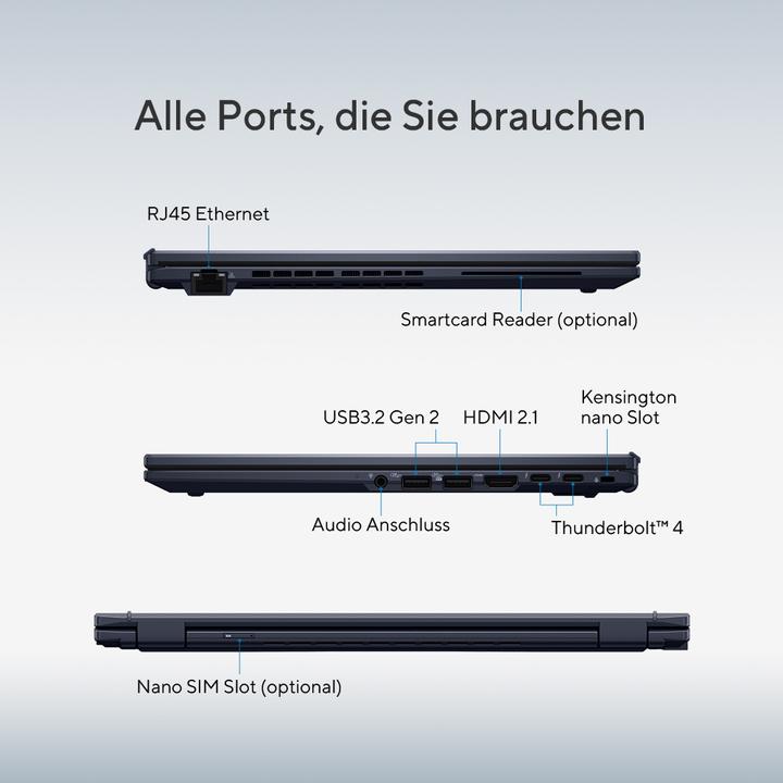 Produktbild ASUS ExpertBook B5 (14", Intel Core Ultra 7 155U, 32 GB, 1000 GB, DE)
