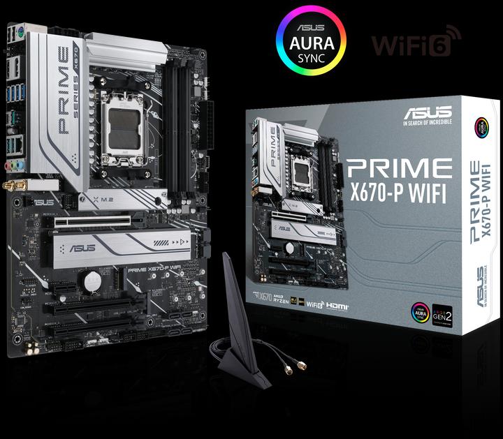 Actual product image ASUS PRIME X670-P WIFI (AM5, AMD X670, ATX)
